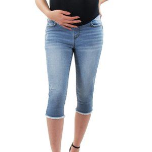 Light Wash Maternity Capri Jean